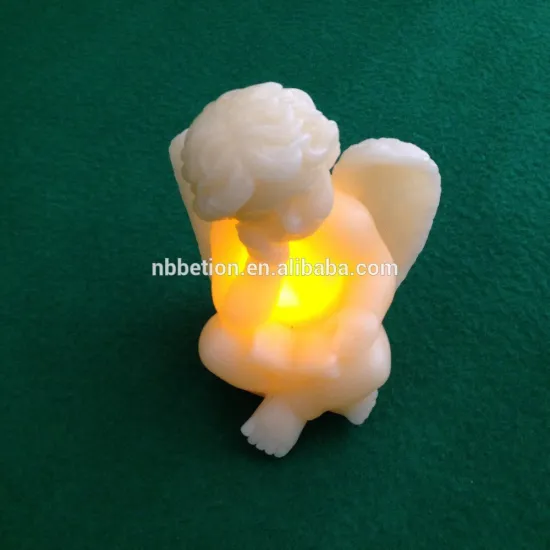led flameless candle Christmas angel real wax led candle led angel candle light