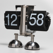 Cute Robot Mode Flip Clock With 2 Pedestals