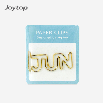 Joytop 7297 Metal Gold Plated Month Planner Paper Clips - Custom Shape