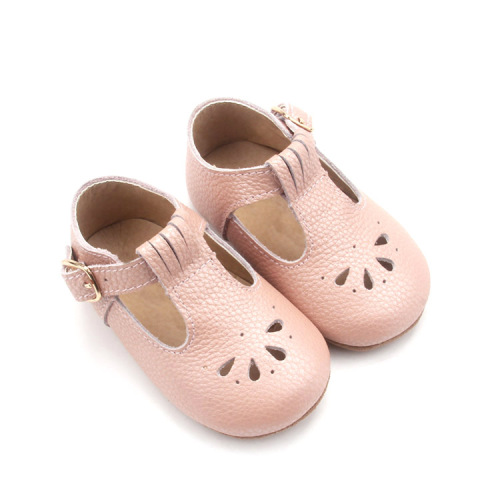 China Pink Girls Baby Mary Jane T Strap Shoes Manufactory