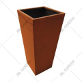 Rusty Garden Square Metal Planter