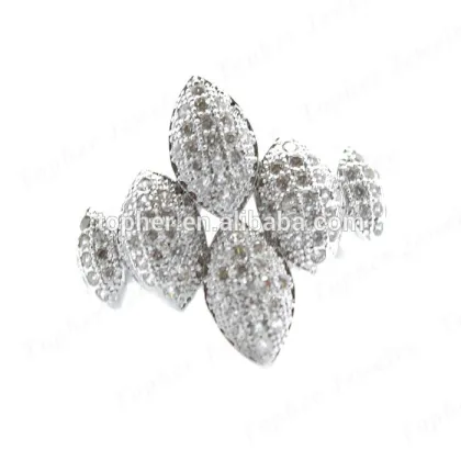 China factory direct sale rhodium plated 925 italian silver ring