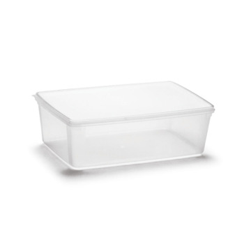 NSF Kitchen Food Preparation Clear Rectangular Plastic Container with Lid