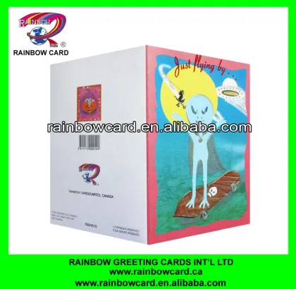 Halloween alien card