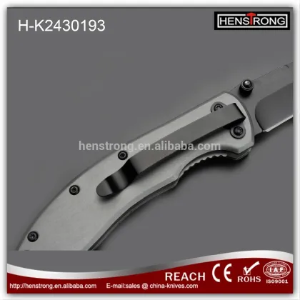 Black Coated Blade Aluminum Handle Folding Knives