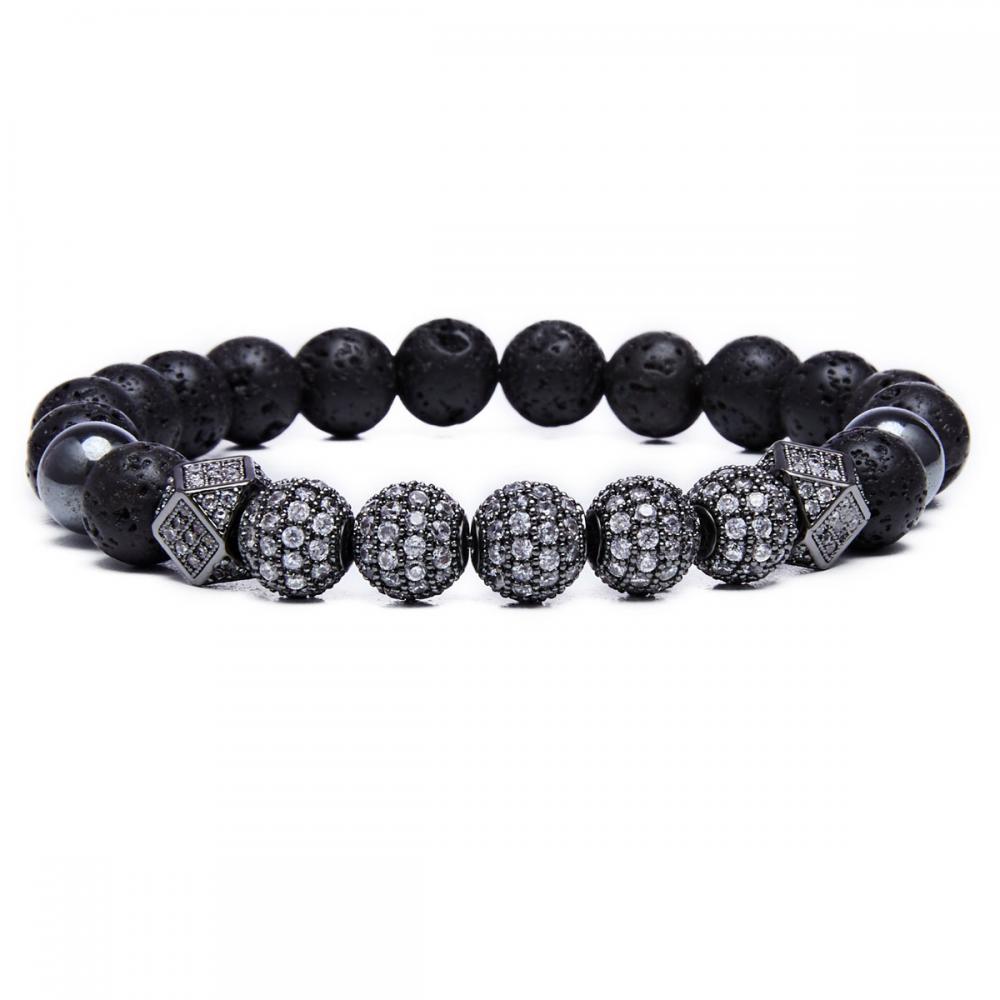 8mm Perlas de Aceite Esencial Pulsera Lava Rock Piedra Pulsera Difusor de Perfume Pulsera para Hombres Mujeres