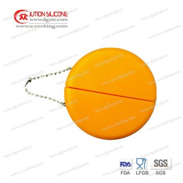 round shape silicone coin packet wallet