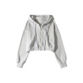 Damenzip -up -Hoodies Cropped Cardigan