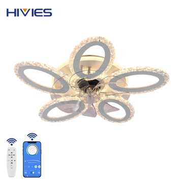 Modern Smart LED Ceiling Fan Light for Energy Savings in Living and Dining Rooms