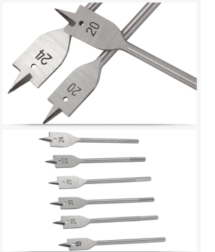 2021 Factory Tools: High-Quality 1/4" Hex Shank Tin-Coated Wood Spade Flat Drill Bits