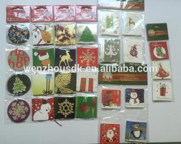 Mini handmade decoration christmas cards with box packed