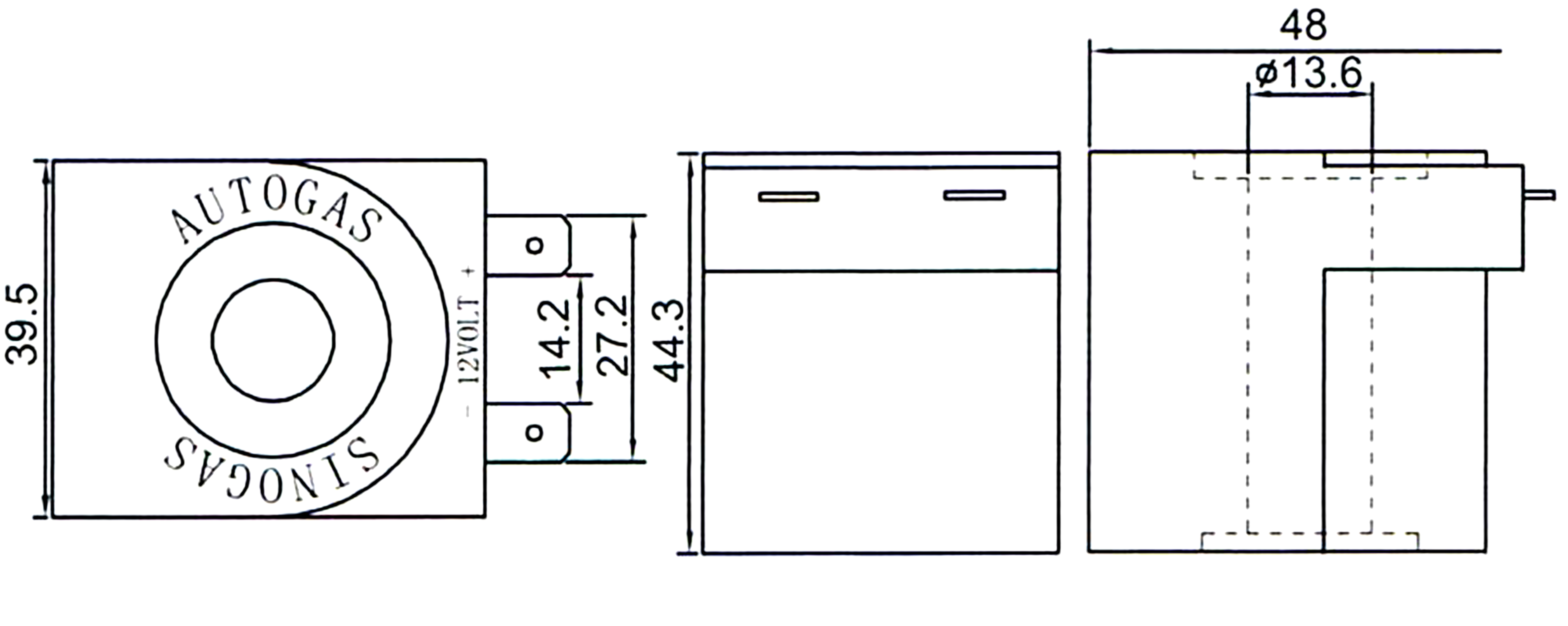 Dimension of BB13644617 Solenoid Coil: