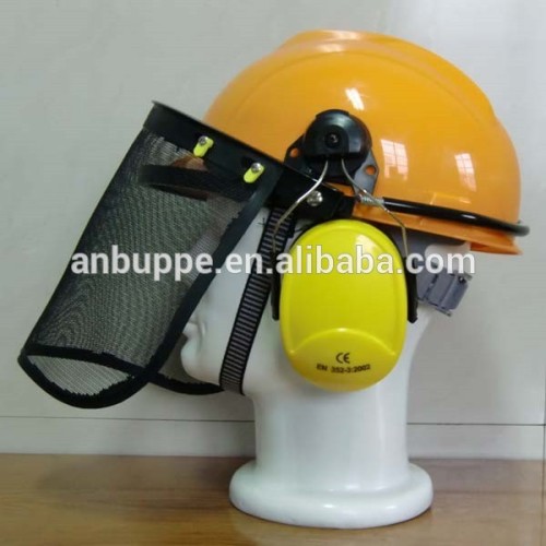 capacete de segurança industrial com viseira e abafador