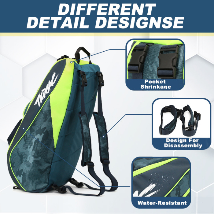 Bolsa de tênis durável com vários compartimentos