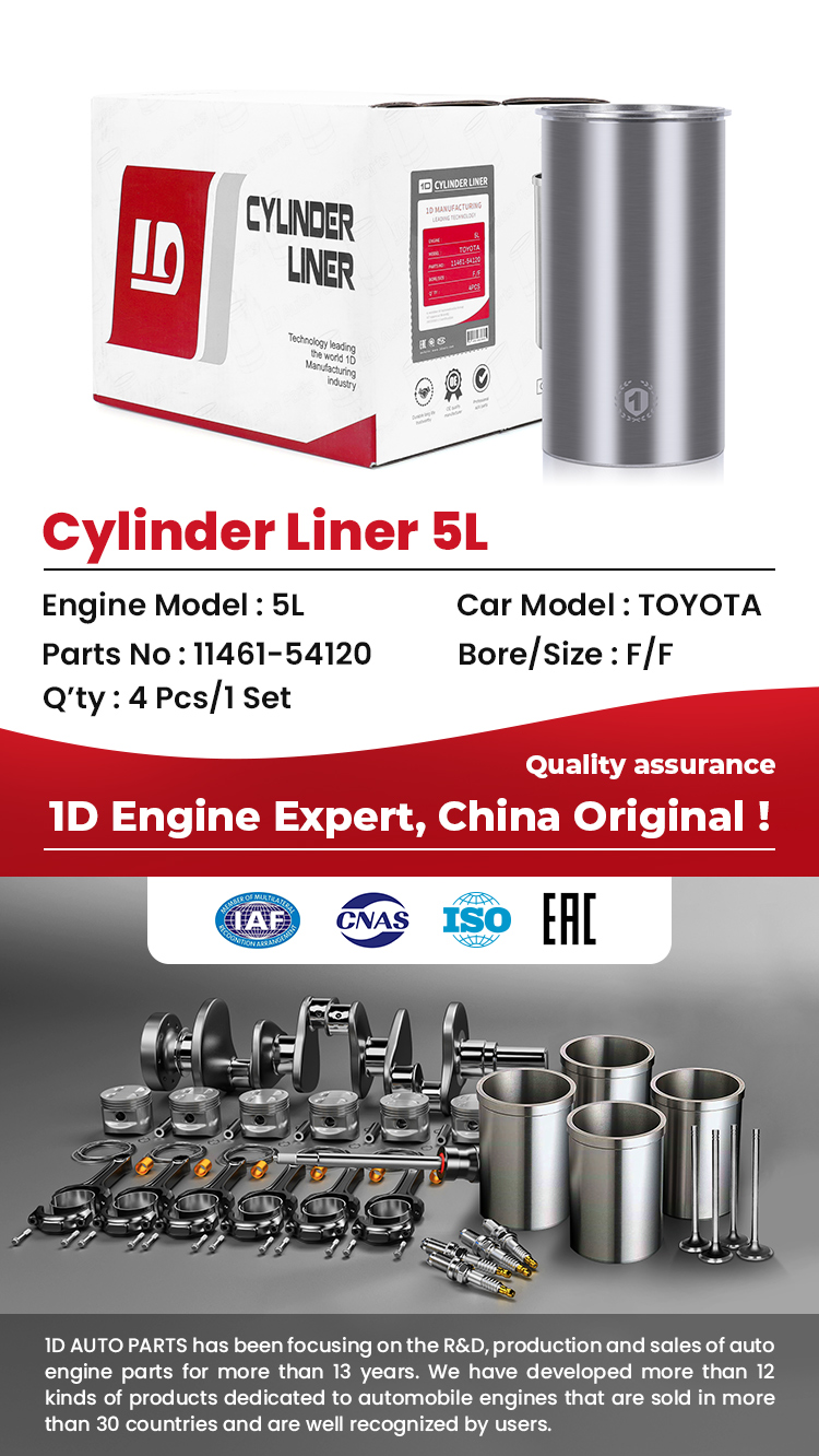 Auto Parts Toyota 11461-54120 Cylinder Liner 