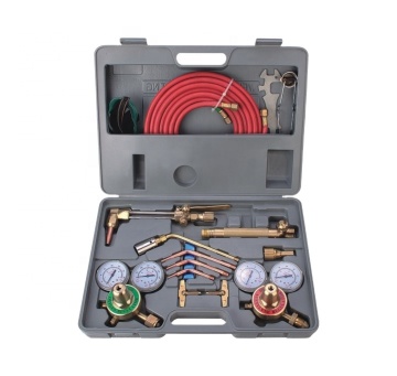 Portable Oxygen Acetylene Welding and Cutting Kit with Brass Regulator