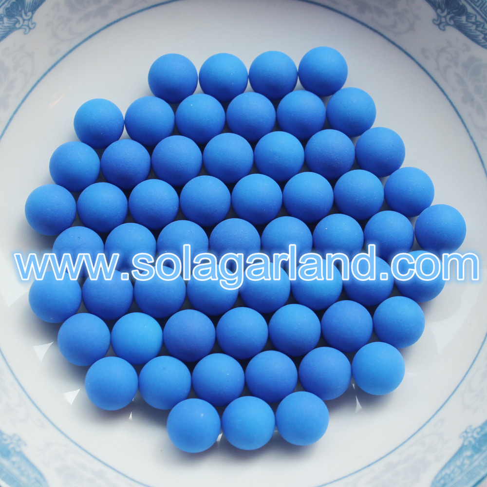 Plastic Round Rubber Coated Beads Without Hole