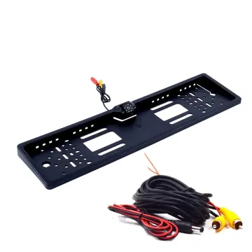 EU License Plate Frame Waterproof Car Rear View Camera with Night Vision and Backup Lights (4 or 8 LED)