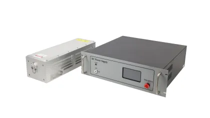 HIGH ENERGY LAMP PUMPED SOLID STATE Q-SWITCHED LASER