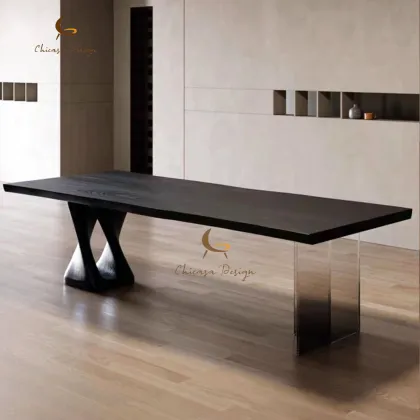 Rectangular Solid Wood Dining Table Set for Dining Room Furniture