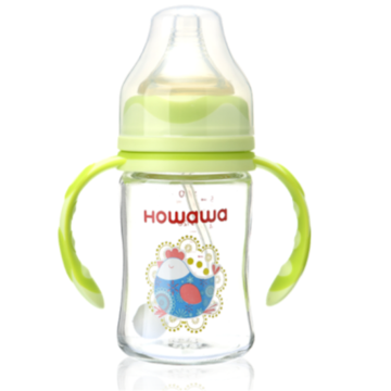 Glazen zuigfles met handvat 240 ml