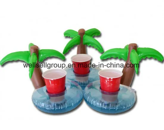 PVC Inflatable Coconut Palm Tree Water Toys Drink Coke Cup