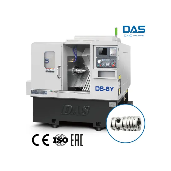 Chinese DAS CNC Automatic Lathe Machine with Vertical DS-6Y Slant Bed, Single Spindle, and 220V Medium Duty Fanuc Control