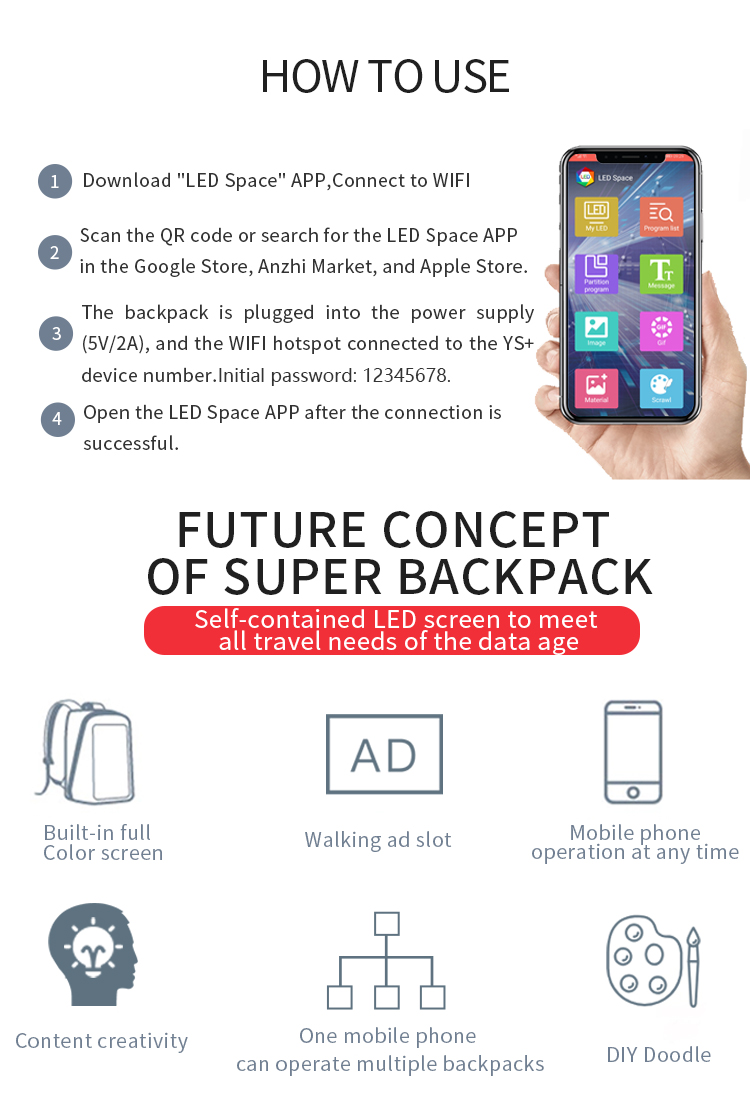 Led Backpack Display