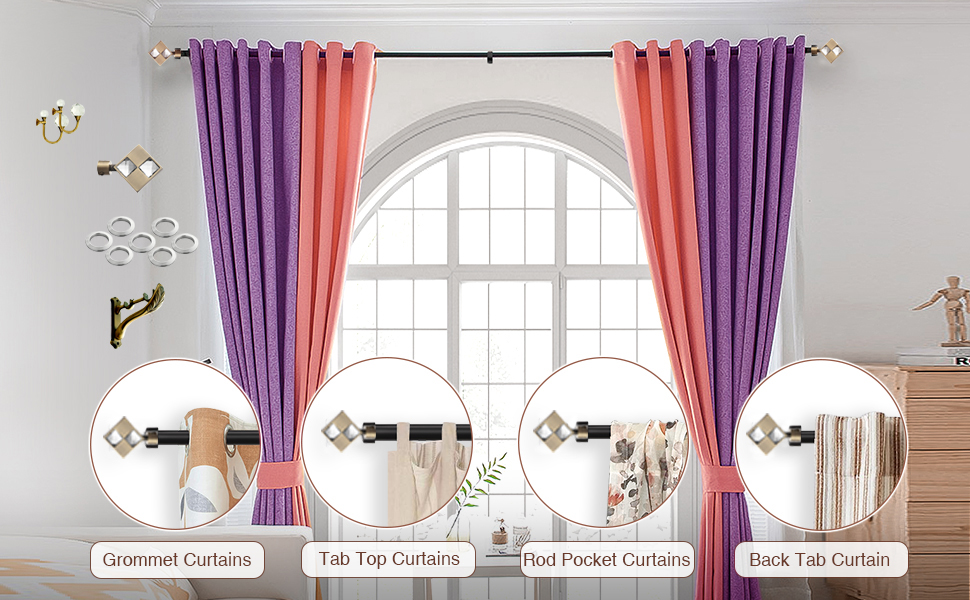 Various sizes of Curtain Rods