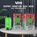 Kotak monitor Sopro e-rokok 8000 puffs