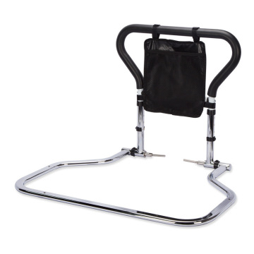 Bedroom Aid Steel Grab Handle: Height-Adjustable Fold-Up Bedside Grab Rail