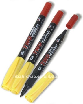 [XSG factory directly sell] non-toxic oil-based permanent dual-tip CD/DVD marker 2 color in 1 pen