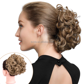 AliLeader Chignon Hairpiece Curly Bun Extensions Scrunchie Updo Hair Pieces Synthetic Combs in Messy Bun Hair Piece for Women