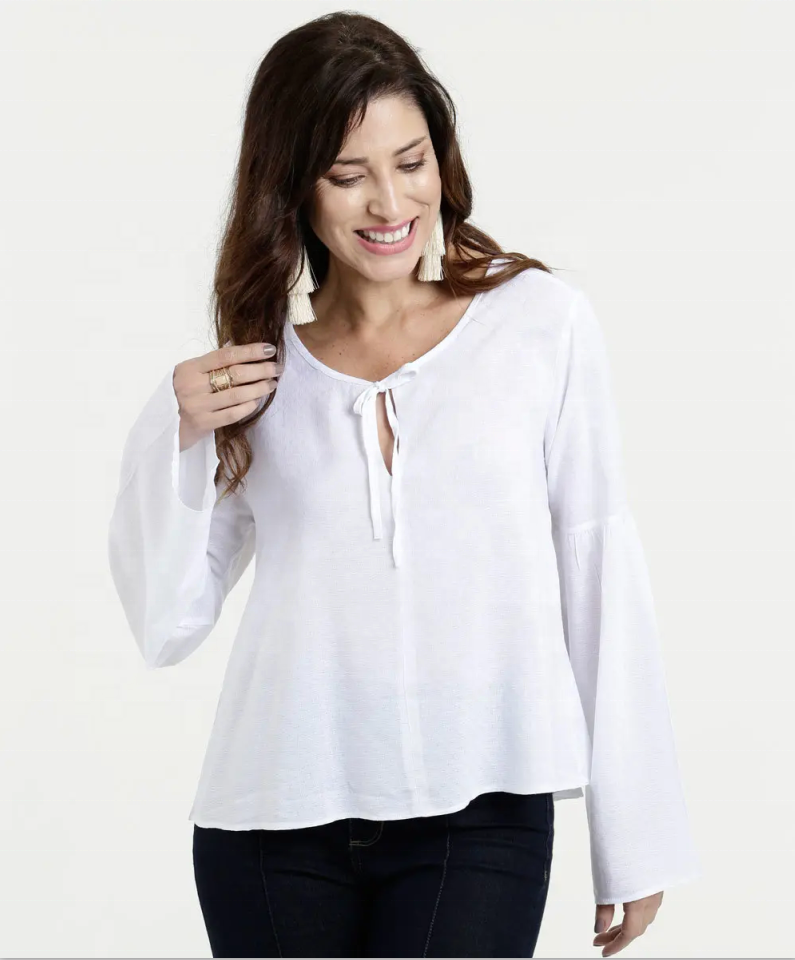 2020 Flare Long Sleeve Chiffon Blouse Women