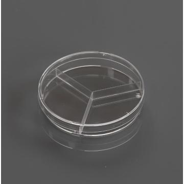 Pratos de Petri de 90 mm 3 compartimentos
