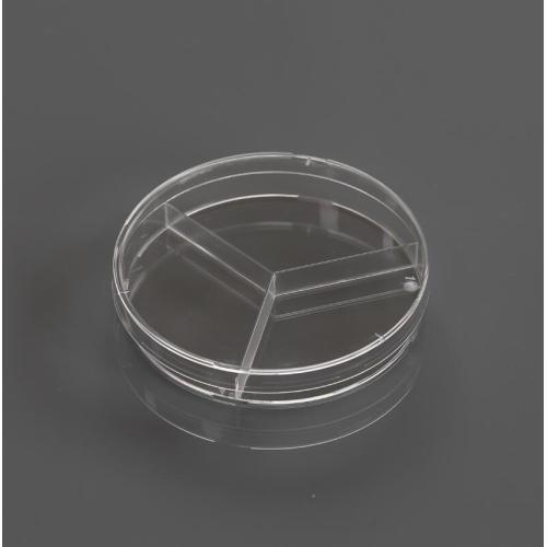 90mm Petri Dishes 3 διαμερίσματα