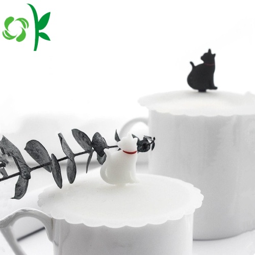 Accesorios de café de silicona con forma de gato Dink Cup Tapas