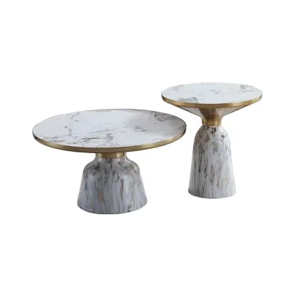 Simple Light Luxury Round Coffee Table by European Designers
