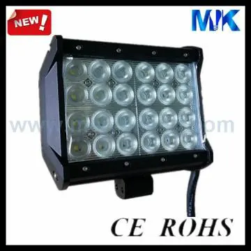 7\" 72W Offroad SUV Atvs Mix Beam LED Light Bar 4 Rows