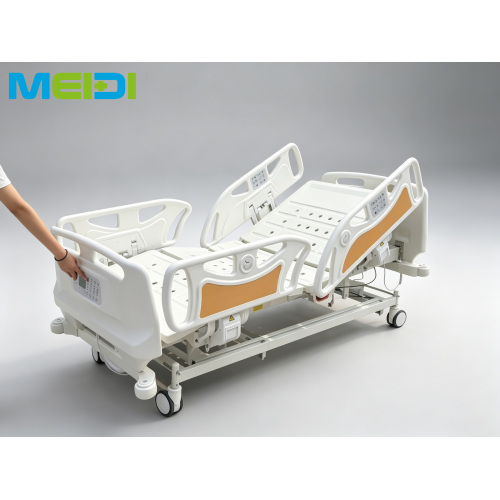 2026 New Luxury Electric 5 Function Medical Care Bed Thrombolysis Position Weighing System Dual Hand & Panel Control Hospital Pa