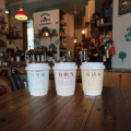 Copos de papel de café impressos personalizados em branco de 8 onças