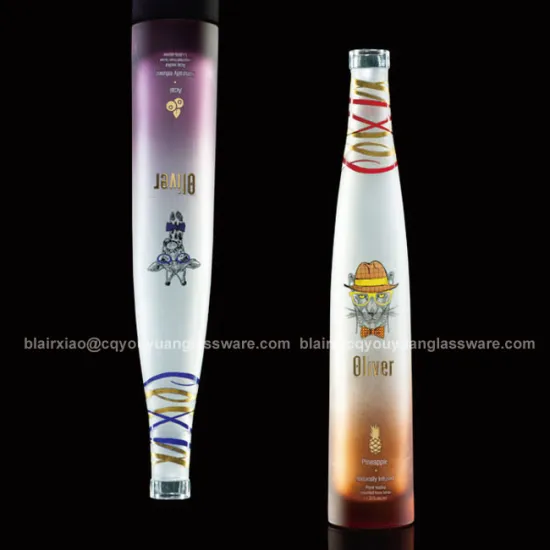 Wholesale 500ML Round Coloful Glassware Purple Wine Bottles