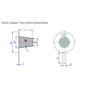 Stainless steel Pointed conical filter 304
