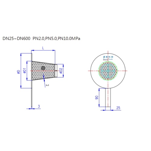 Stainless steel Pointed conical filter 304