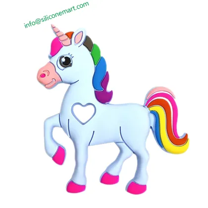 unicorn food grade silicone baby teether wholesale