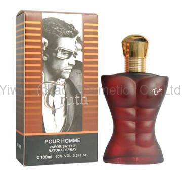 The men body model Conque parfum bottles