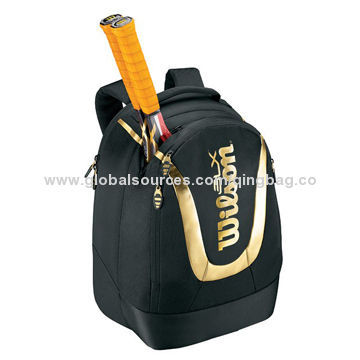 Sports backpack, made of polyester/nylon, customized size, color, embroidery golden logo