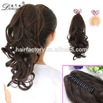 Deniya new arrival curly synthetic jaw claw ponytail easy wear high quality hair extension