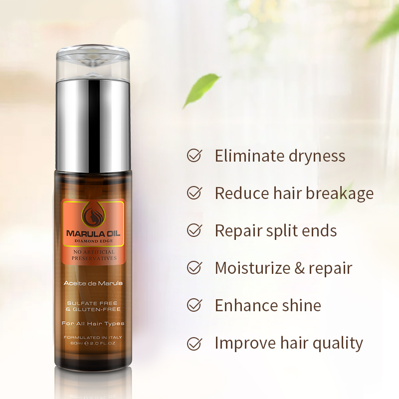 Natural Marula Oil Serum Hair Care Repair Hair Treatment Shiny Hair Oil