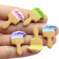 100Pcs New Simulated Paint Brush Resin Charms Mini Cute Floating Pendants DIY Handmade Earings Key Chains Accessories